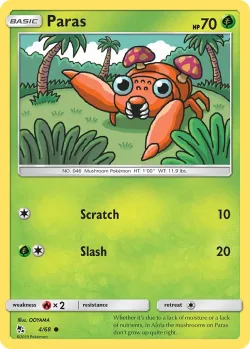 Paras #4/68 · Pokémon