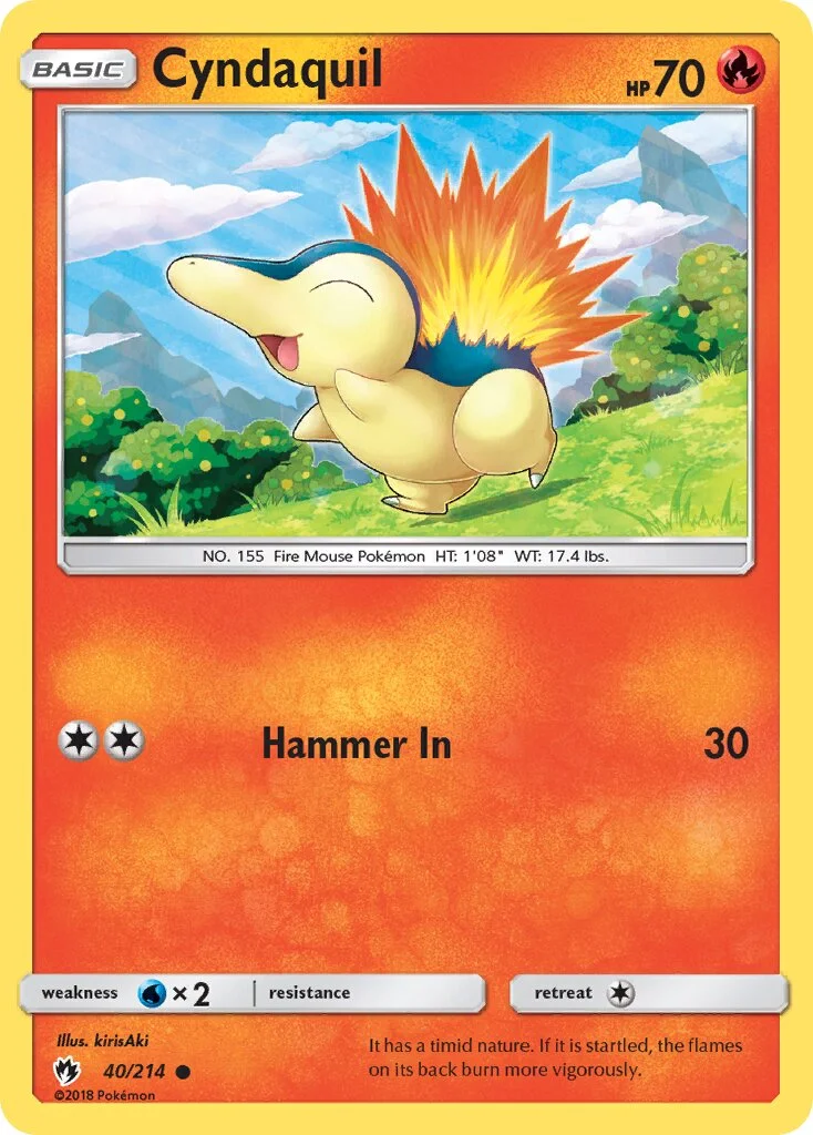Cyndaquil 「LOT 40/214」「EN」