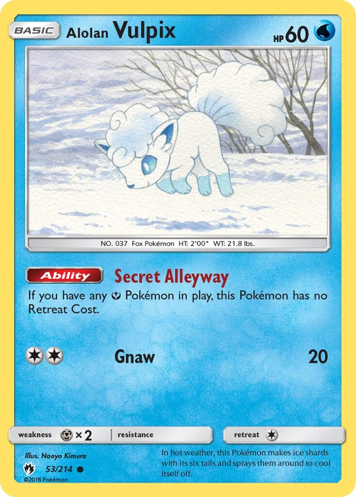 Alolan Vulpix 「LOT 53/214」「EN」