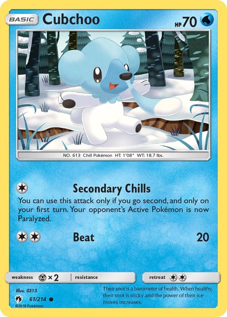 Cubchoo 「LOT 61/214」「EN」