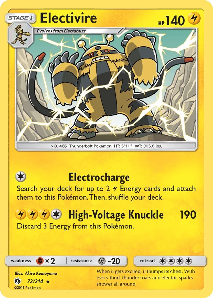 Electivire 「LOT 72/214」「EN」