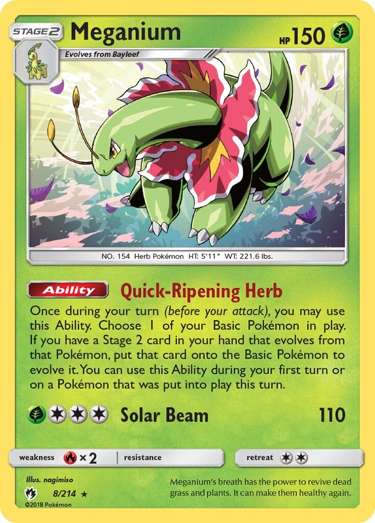 Meganium 「LOT 8/214」「EN」