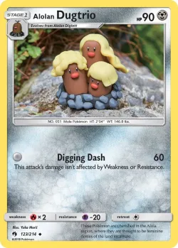 Alolan Dugtrio #123/214 · Pokémon
