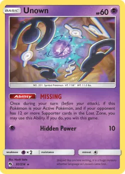 Unown #92/214 · Pokémon