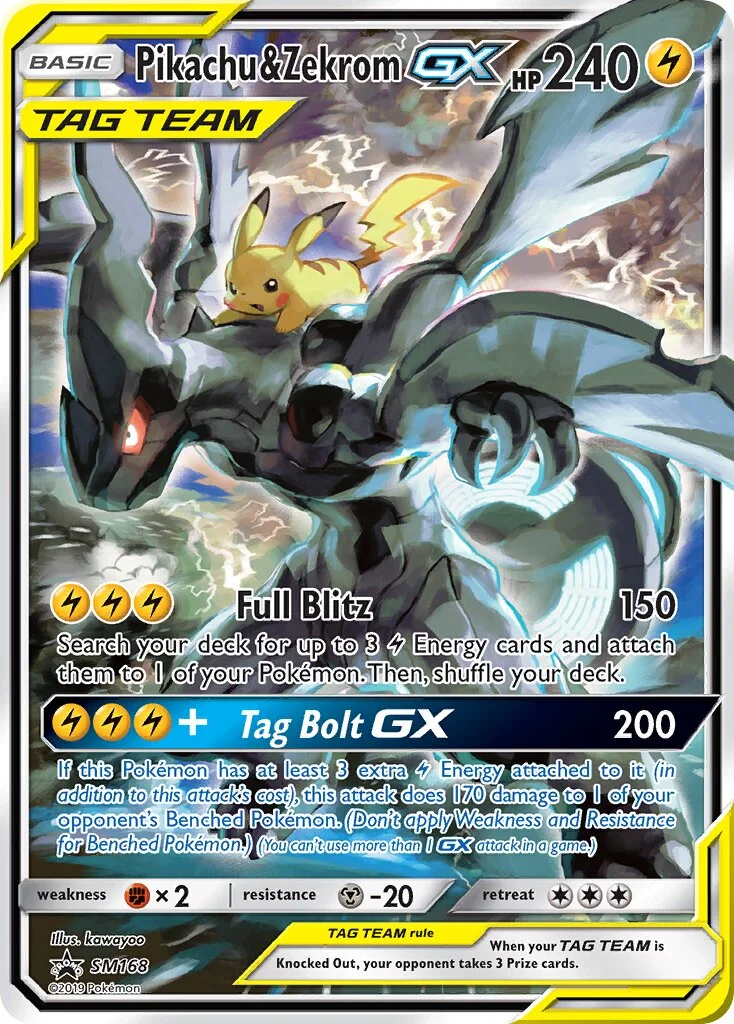 Pikachu & Zekrom-GX 「SMP SM168」「EN」