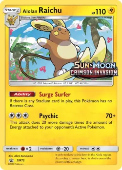 Alolan Raichu #SM72 · Pokémon