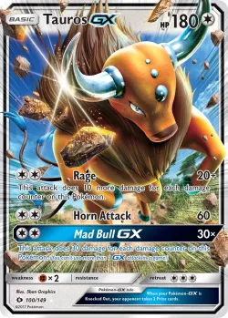 Tauros-GX #100/149 · Pokémon