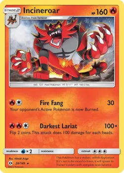 Incineroar #26/149 · Pokémon