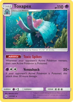 Toxapex #63/149 · Pokémon