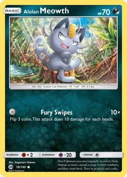 Alolan Meowth #78/149 · Pokémon