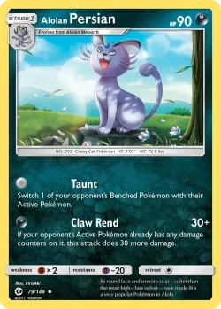 Alolan Persian #79/149 · Pokémon