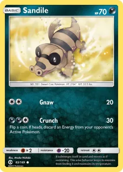 Sandile #83/149 · Pokémon