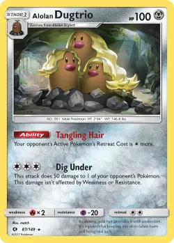 Alolan Dugtrio #87/149 · Pokémon