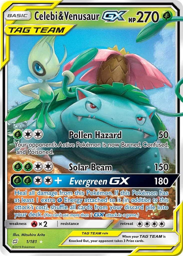 Celebi & Venusaur-GX 「TEU 1/181」「EN」
