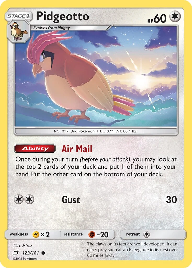 Pidgeotto 「TEU 123/181」「EN」