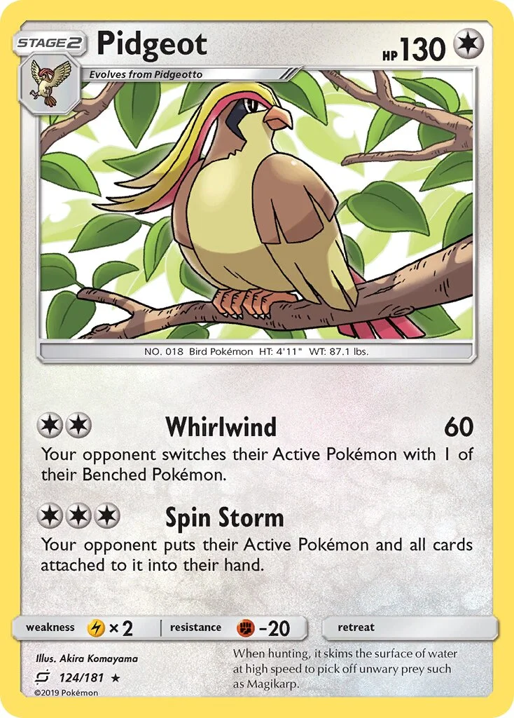 Pidgeot 「TEU 124/181」「EN」