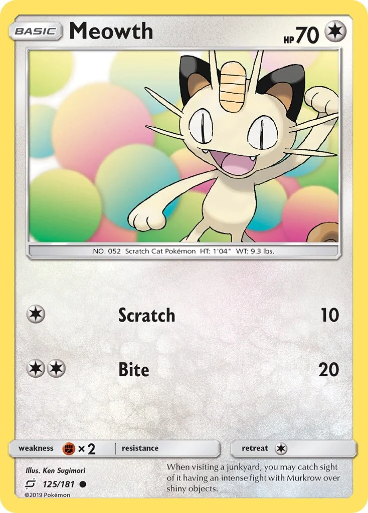 Meowth 「TEU 125/181」「EN」