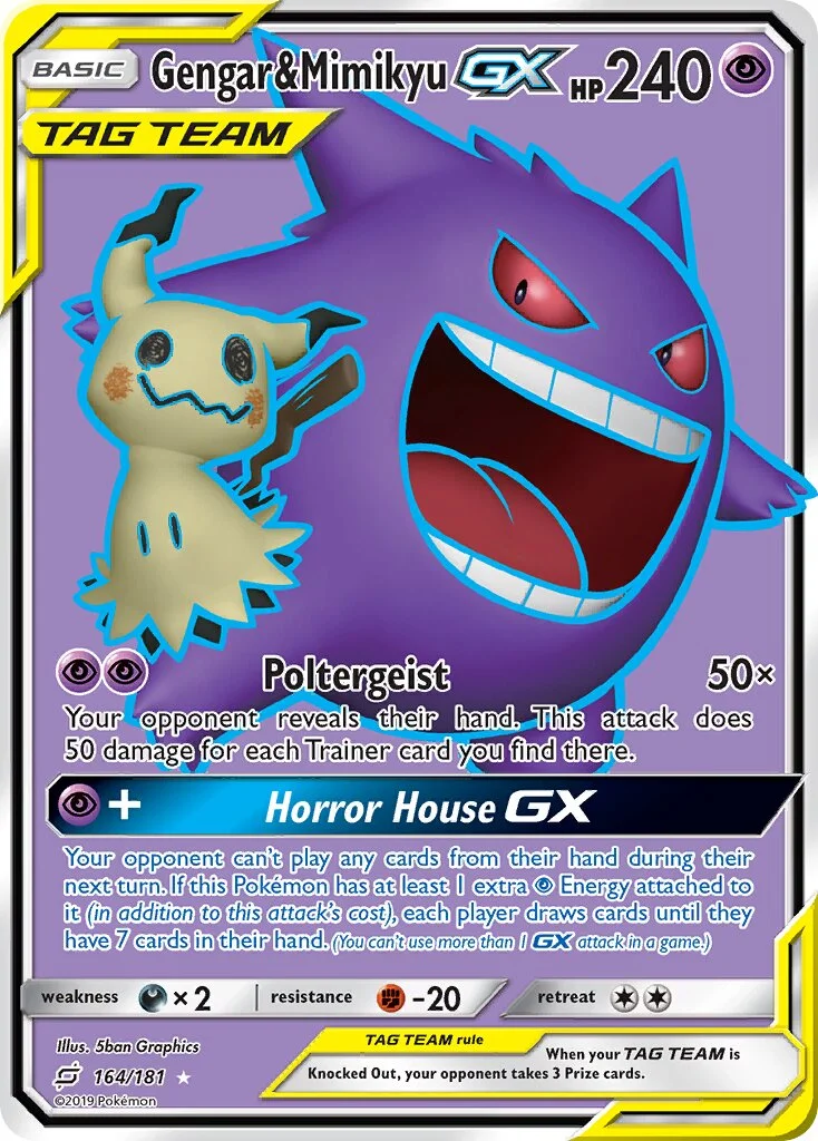 Gengar & Mimikyu-GX 「TEU 164/181」「EN」