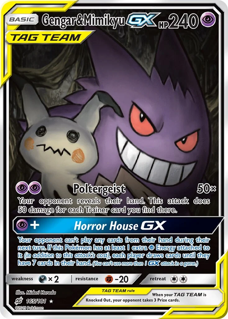 Gengar & Mimikyu-GX 「TEU 165/181」「EN」