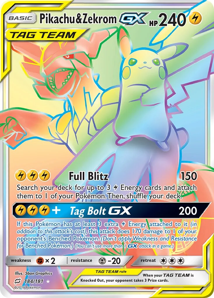 Pikachu & Zekrom-GX 「TEU 184/181」「EN」