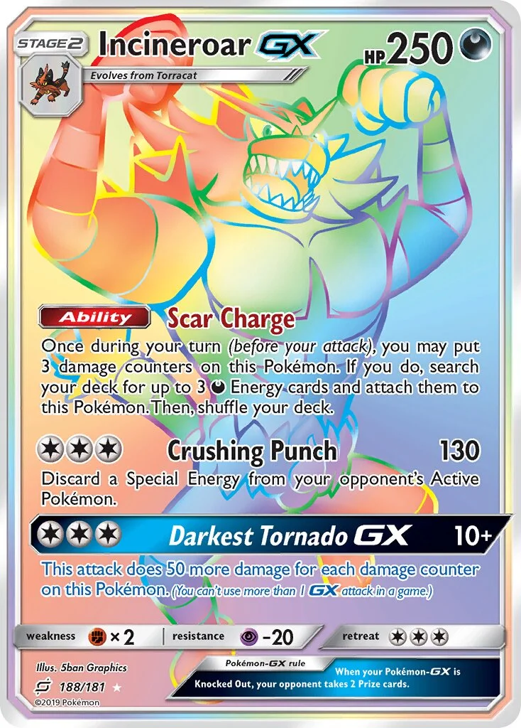 Incineroar-GX 「TEU 188/181」「EN」