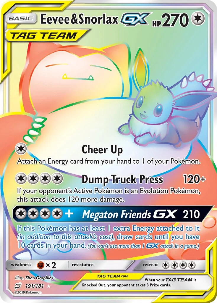 Eevee & Snorlax-GX 「TEU 191/181」「EN」