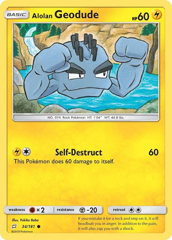 Alolan Geodude 「TEU 34/181」「EN」