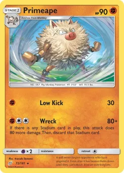 Primeape #72/181 · Pokémon