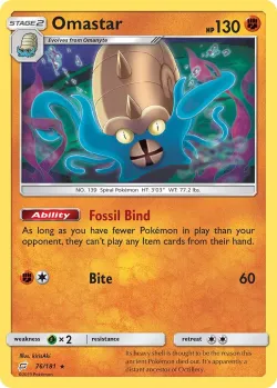 Omastar #76/181 · Pokémon