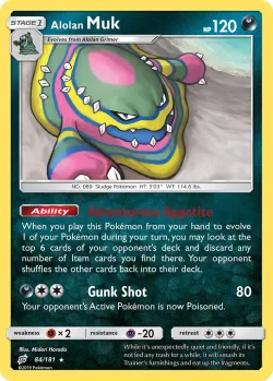 Alolan Muk #84/181 · Pokémon