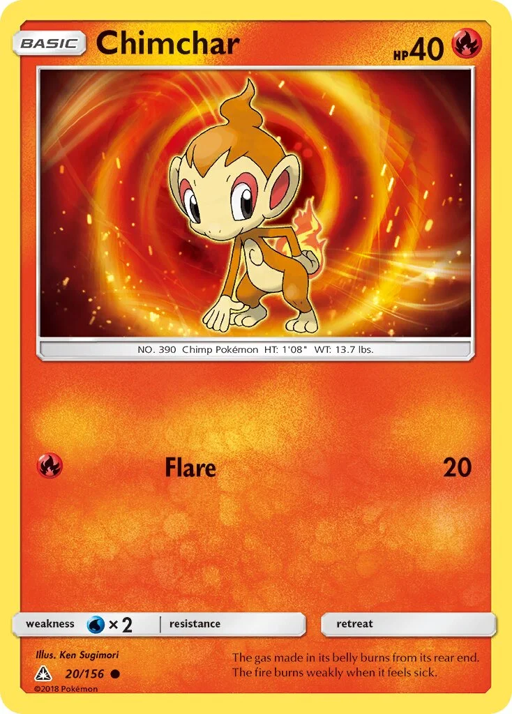 Chimchar 「UPR 20/156」「EN」