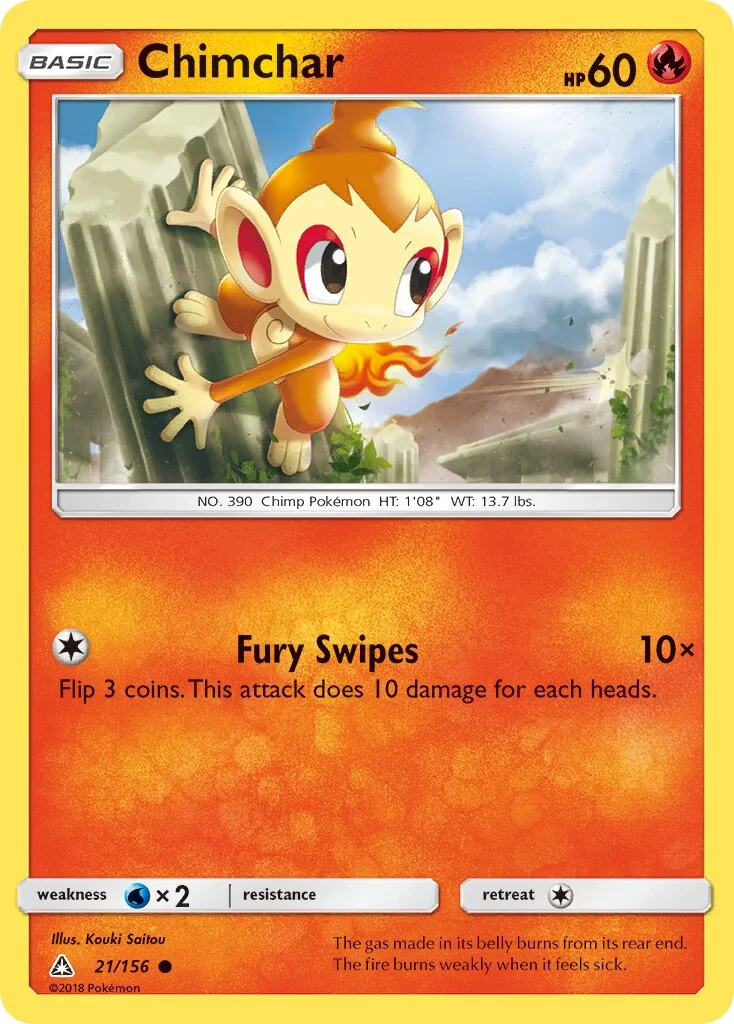 Chimchar 「UPR 21/156」「EN」