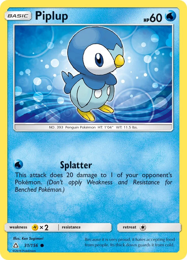 Piplup 「UPR 31/156」「EN」