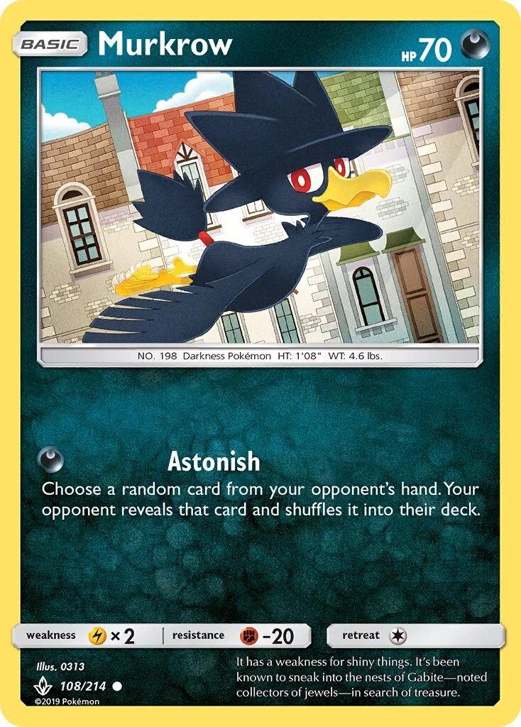 Murkrow 「UNB 108/214」「EN」
