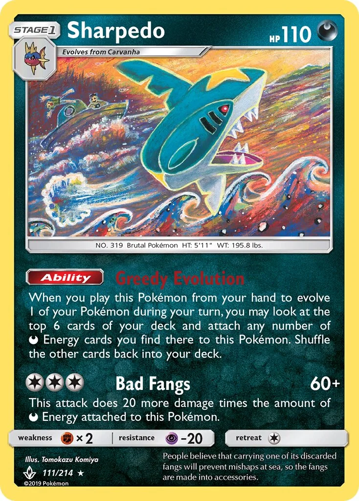 Sharpedo 「UNB 111/214」「EN」