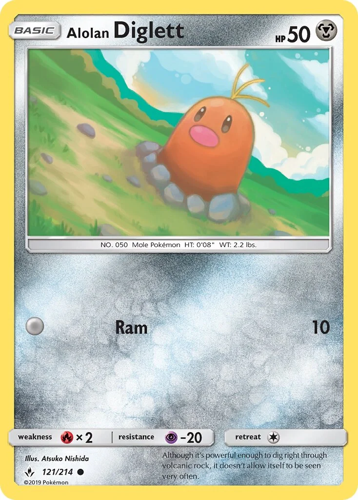 Alolan Diglett 「UNB 121/214」「EN」