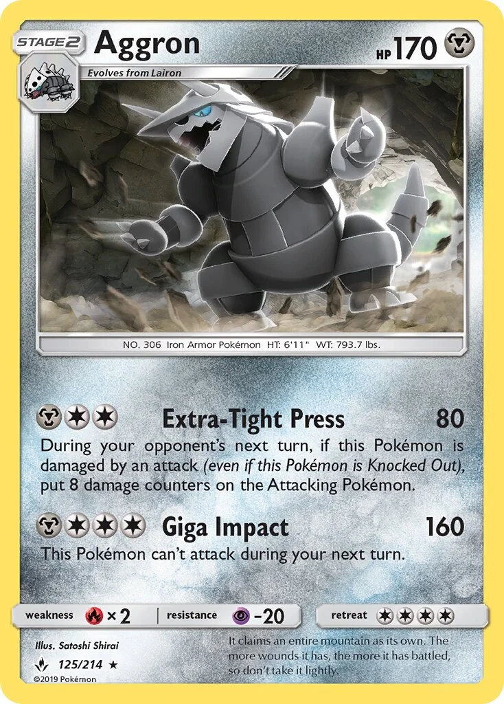 Aggron 「UNB 125/214」「EN」