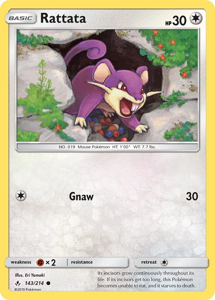 Rattata 「UNB 143/214」「EN」