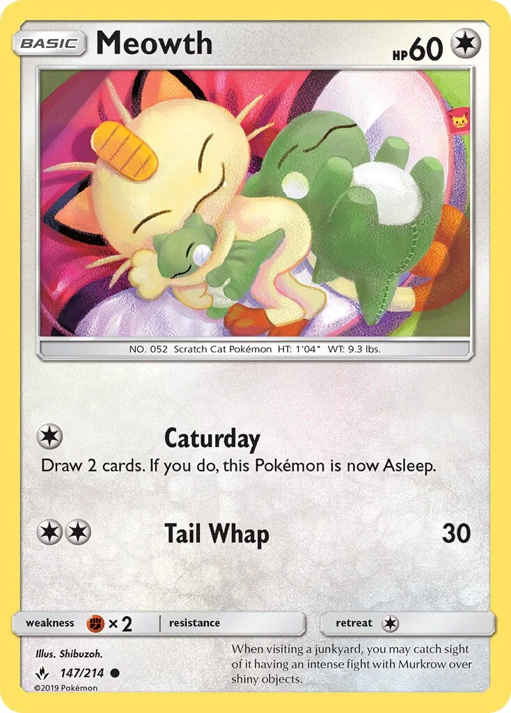Meowth 「UNB 147/214」「EN」