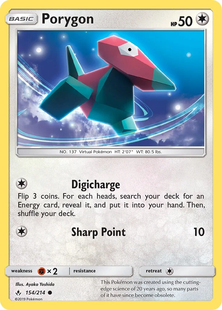 Porygon 「UNB 154/214」「EN」