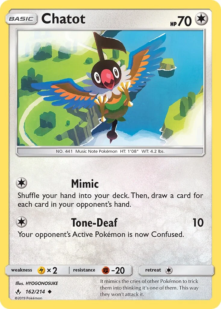 Chatot 「UNB 162/214」「EN」