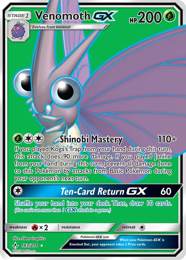 Venomoth-GX 「UNB 193/214」「EN」