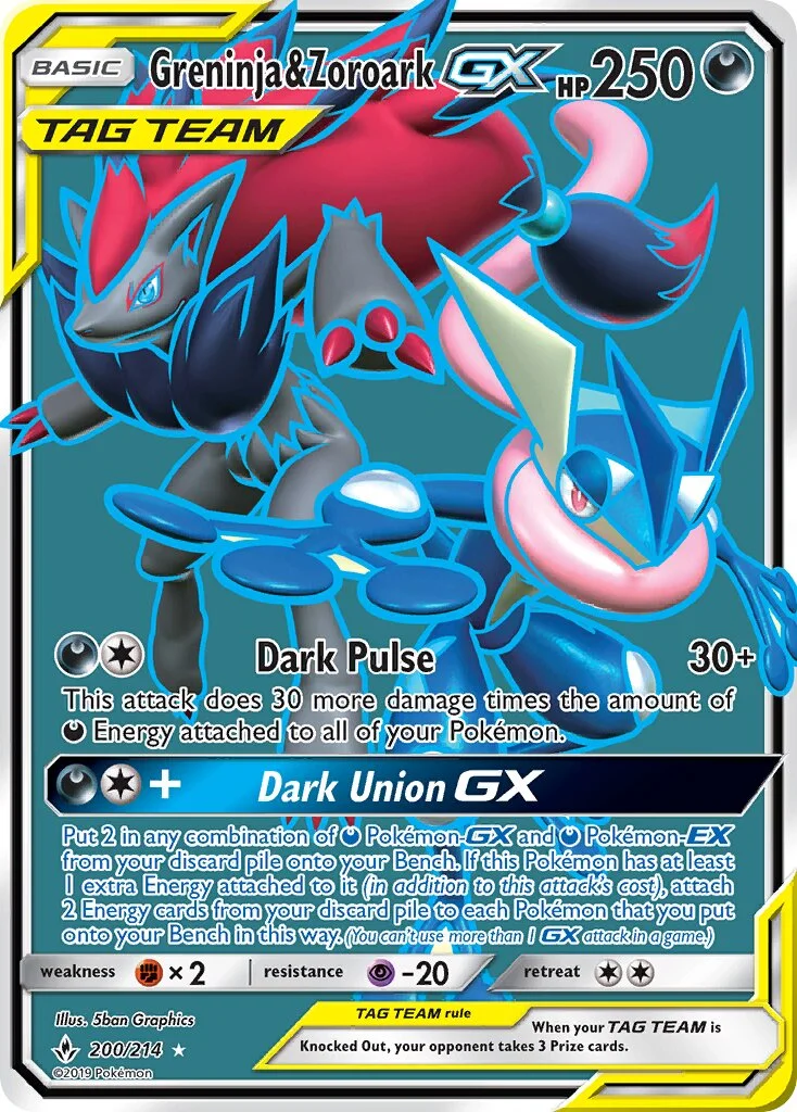 Greninja & Zoroark-GX 「UNB 200/214」「EN」