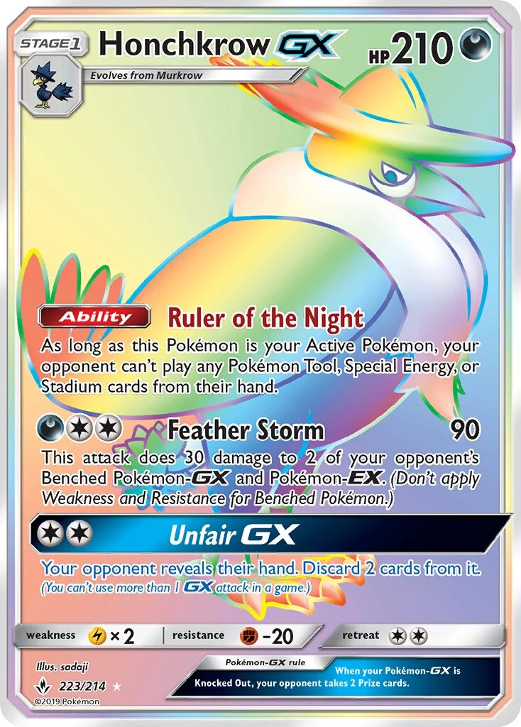 Honchkrow-GX 「UNB 223/214」「EN」
