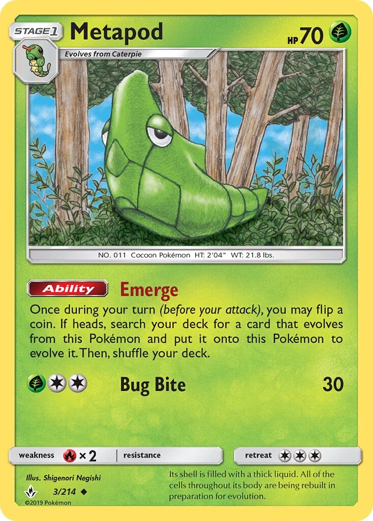 Metapod 「UNB 3/214」「EN」