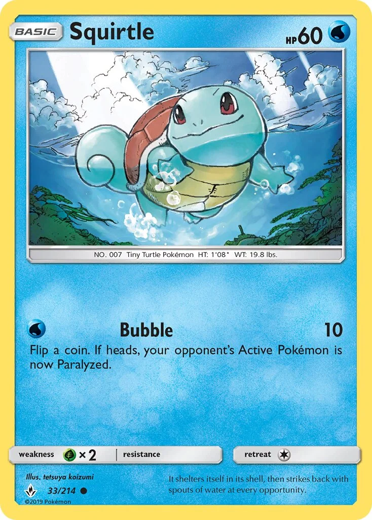 Squirtle 「UNB 33/214」「EN」
