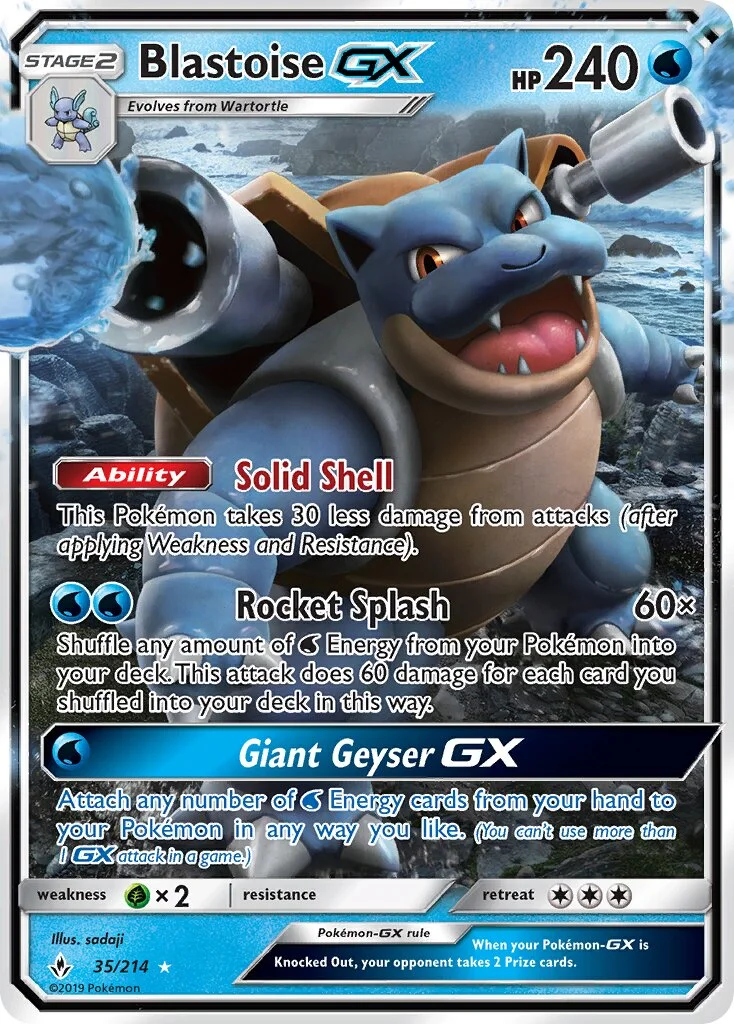 Blastoise-GX 「UNB 35/214」「EN」