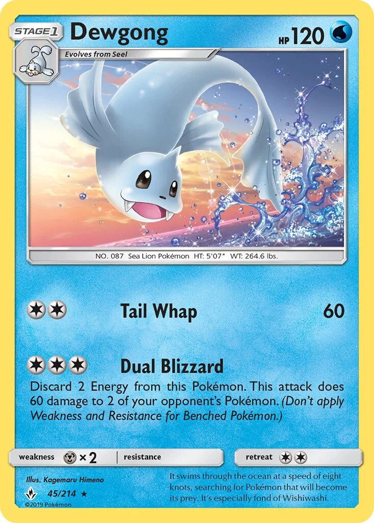 Dewgong 「UNB 45/214」「EN」