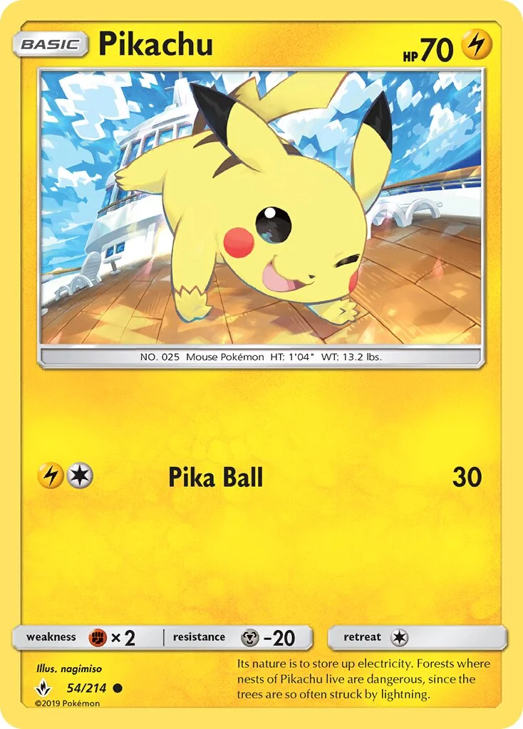 Pikachu 「UNB 54/214」「EN」