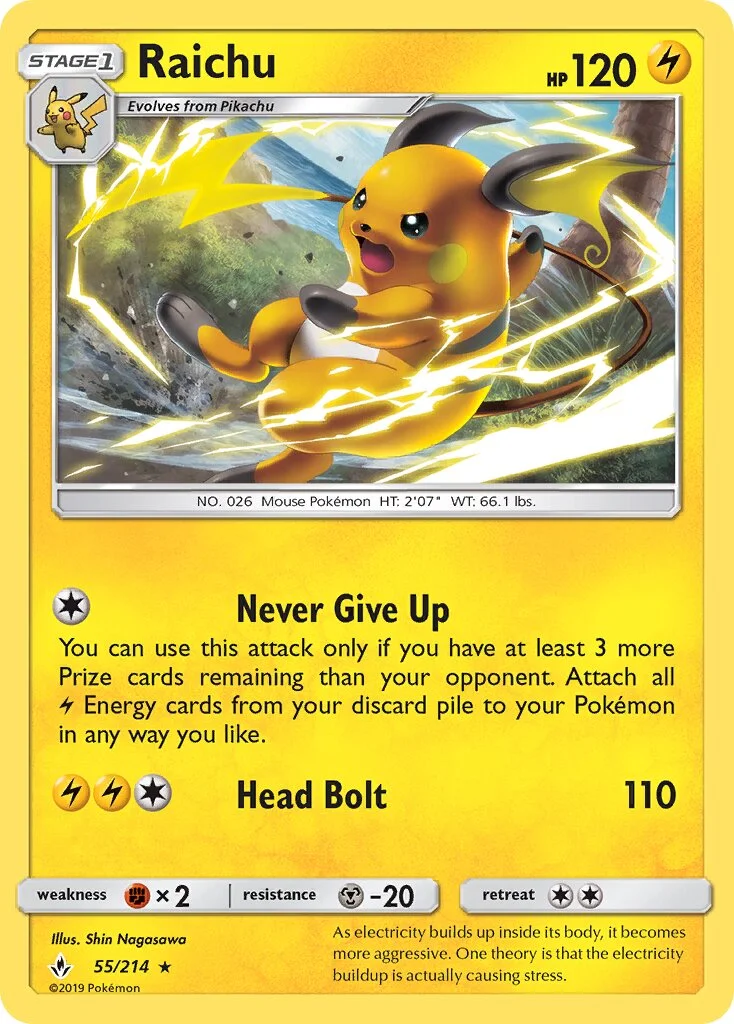 Raichu 「UNB 55/214」「EN」